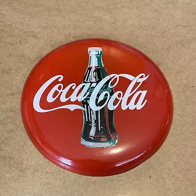 A 12 Inch Metal Coca Cola Button Wall Plaque / Sign. • £7.50