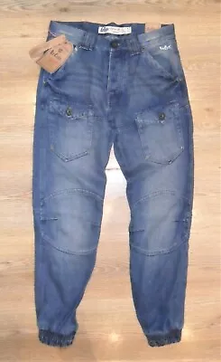 £9.99 • Buy Lee Cooper Men's Blue Cuffed Cargo Jog Jeans 28R RRP £34.99 - New With Tags