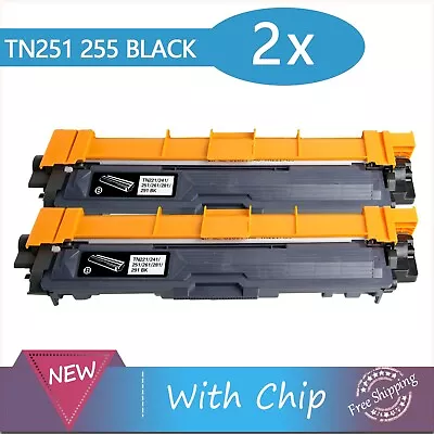 2 X TN251 Black Toners For Brother MFC9140CDN MFC9335CDW MFC9340CDW HL3150CDN • $55.99