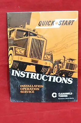 Vintage Truck Tractor  Diesel QUICK START Instruction Manual Guide Installation  • $26.95