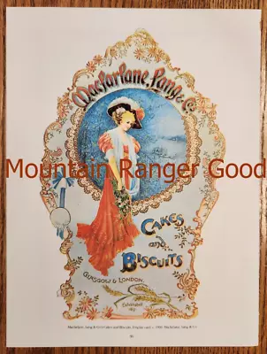 1906 MacFarlane Lang & Co.'s Cakes And Biscuits Glasgow Ad Color Plate Print • $4.89