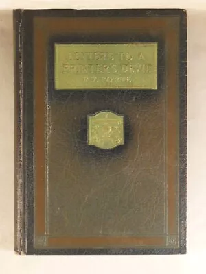 LETTERS TO A PRINTER'S DEVIL By R.T. Porte (1924) Printing Business Craft Etc. • $49.99