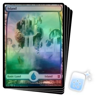 FOIL ISLAND (270) (FULL-ART) X4 Zendikar Rising ZNR Magic MTG MINT CARD • $2.79