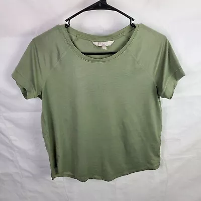 Athleta Semi Sheer Vapor Tee Short Sleeve Green 444777 Women's Small • $17.59