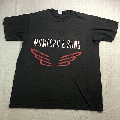 Mumford & Sons Shirt Mens Large Gray Short Sleeve Concer Band Music • $7.44