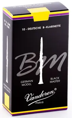 Vandoren Blackmaster German Bb Clarinet Reeds -10 Per Box • $50.95