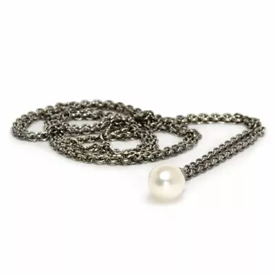$160 • Buy Trollbeads Authentic Fantasy Necklace With White Pearl - 35.4 