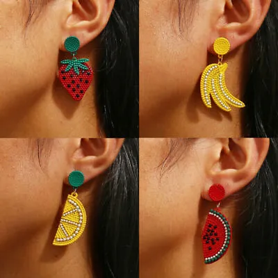 Fashion Summer Watermelon Earring Resin Bead Fruit Pendant Drop Earrings Jewelry • $3.06