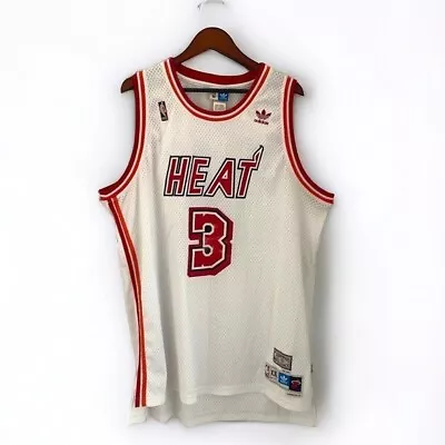 Vintage NBA Adidas HW Classic Miami Heat Dwyane Wade Jersey 3 Mens 2XL Stitched • $125