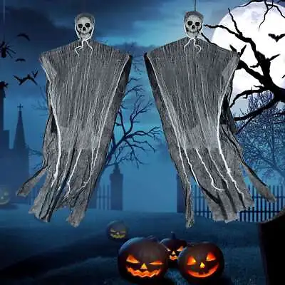 3FT Large Halloween Decorations Hanging Ghost Scary Prop Skeleton Outdoor Indoor • $7.34