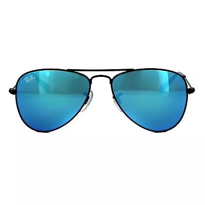 Ray-Ban Junior Sunglasses 9506 201/55 Black Blue Flash Mirror • $129.80