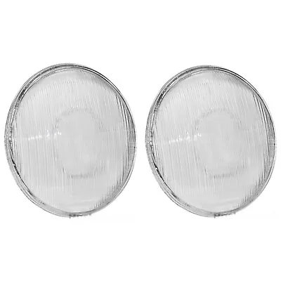 Headlight Lens Set Front-Left & Right Pr. Fluted Fits VW Bug 49-66 Bus 50-67 • $41.95