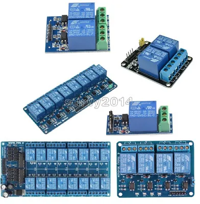 12V 1/2/4/8/16 Channel Relay Module With Optocoupler For PIC AVR DSP ARM Arduino • $0.99