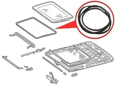 Sunroof Sliding Seal A1247800298 For Mercedes W124 W201 W202 W203 Length: 278 Cm • $42.90