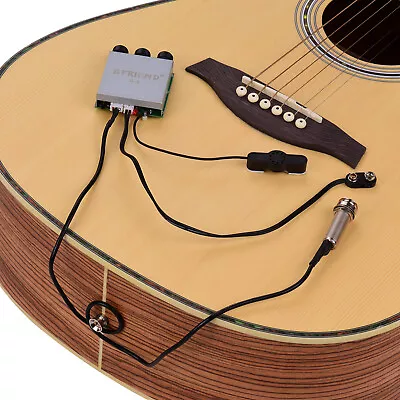 Piezo Pickup Mic Pickup Double System For Acoustic Folk Classic Guitars S8K8 • $21.05