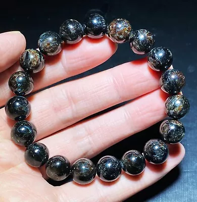 11mm Natural Black Seraphinite Crystal Beads Bracelet • $9.99