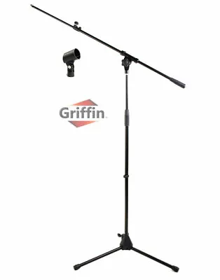 GRIFFIN Microphone Stand - Telescopic Mic Boom Mount Stage Studio Holder Clip • $27.95