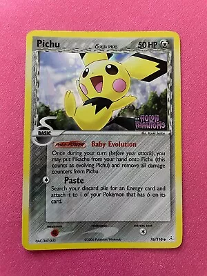 Pokemon Pichu 76/110 Ex Holon Phantoms Holo Stamped Card 2006 • $24.98