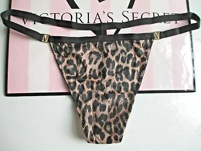 $19.99 • Buy VICTORIA'S SECRET VERY SEXY Black Leopard V-String Thong Panty S M L XL G-String