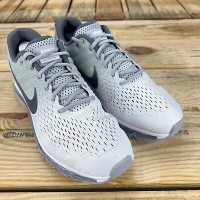 Nike Air Max 2017 Mens Running Shoes Wolf Grey Silver White 849559-101 • $113.90