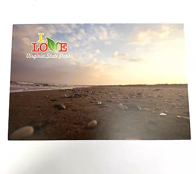 I Love Virginia State Parks Beach Scene Post Card • $2.52