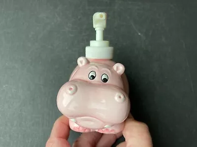 Hand Soap Dispenser Hippo Hippopotamus Ceramic Pink Vintage • $22.50