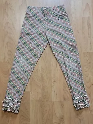 Matilda Jane You And Me Mac Plaid Ruffle Leggings Size 8 • $14.77