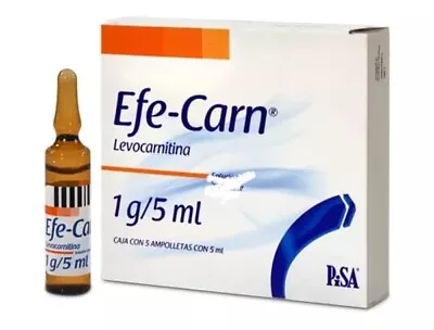 Efe-carn 1g/5ml Solución Inyectable  5 Ampoules L-Carnitine Mesotherapy 2pk • $58.50