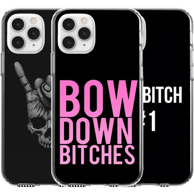 £11.20 • Buy Silicone Cover Case Bow Down Btches Rock On Skull Art Number 1 Boss Chick Art