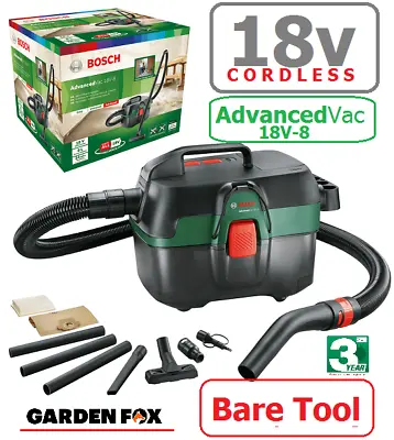 BARE Bosch AdvancedVAC18-8 Cordless Vacuum Cleaner 06033E1000 4059952570396 ZTD • £96.79