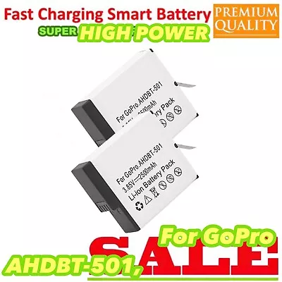 2x2500mAh AHDBT-501 Battery For GoPro HERO 6 GoPro Hero5 HERO5 Black HERO(2018) • $33.77