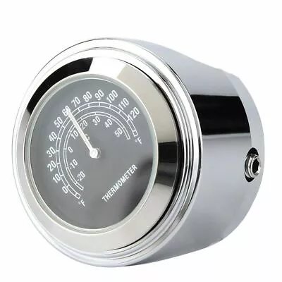 Aluminium Motorcycle Front Chrome Handlebar Mount Thermometer For Most Models • $5.99