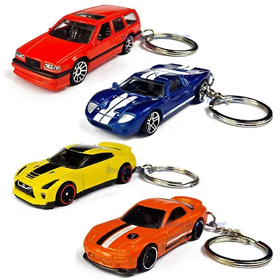 £0.99 • Buy Model Car Keyring JDM Diecast Metal Toy Handmade Gift Collectable Keychain 1:64