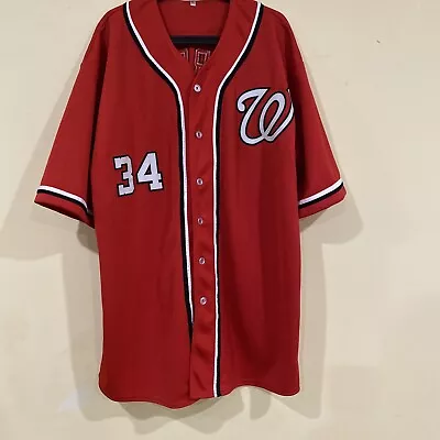 WASHINGTON NATIONALS Bryce Harper MLB Stitched Baseball Jersey MENS XL • $39.99