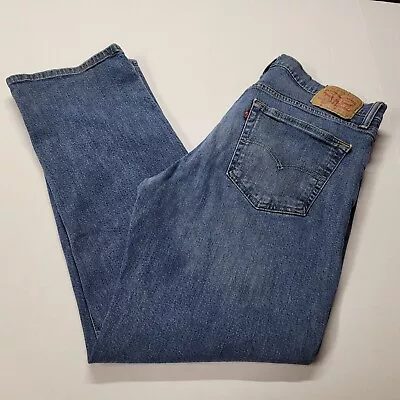 Levis 559 Mens Jeans 36x32 Mid Rise Relaxed Straight Medium Wash Denim Adult • $17.95