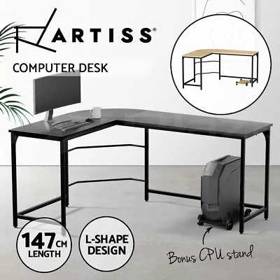 Artiss Corner Computer Desk L-Shaped Student Home Office Study Table Desks • $119.95