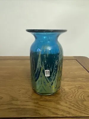 Vintage Medina Glass Vase Signed Sea & Sand Pattern Excellent Condition • £32.99