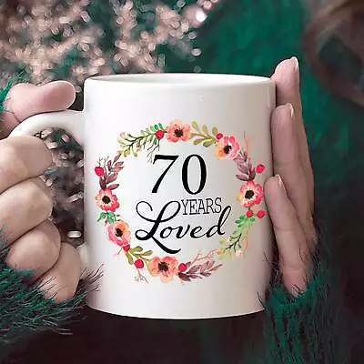 70th Birthday Gifts For Women Gift For 70 Year Old Female 70 Years Loved Since • £16.95