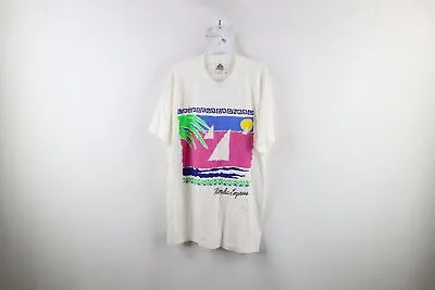 Vintage 90s Streetwear Mens Large Abstract Beach Sailing Nordic Empress T-Shirt • $31.45