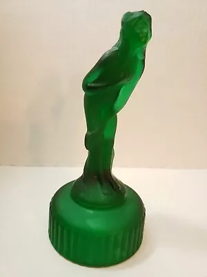 Mirror Images By Imperial Venus Rising Flower Figurine In Frosted Green 1981 • $39.95