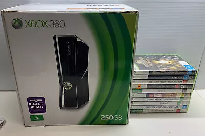 $179.99 • Buy Xbox 360 250GB Console *Boxed* + 10 Games & Controller