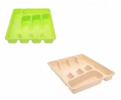 £4.49 • Buy Cutlery Holder Tray Drawer Organiser Rack Plastic 5 Compartment Curver