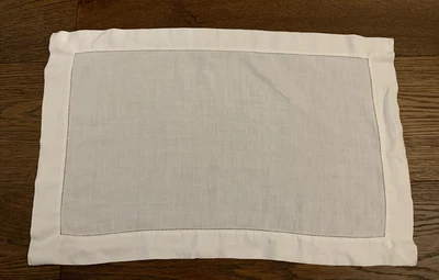 £2.99 • Buy White Linen Cotton Hemstitch Table Napkin Serviette Dining