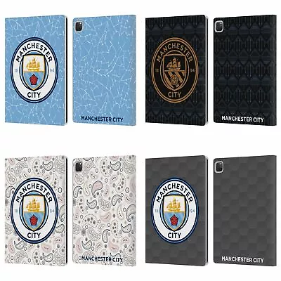 MANCHESTER CITY MAN CITY FC 2020/21 BADGE KIT LEATHER BOOK CASE FOR APPLE IPAD • £22.95