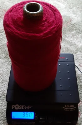 £4.85 • Buy Unbranded WINE Red YARN Wool 4 Ply? 390g On Cone