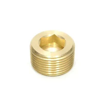 3/4 Male Npt Countersunk Pipe Plug Brass Fitting Allen Hex Key Water Oil Gas • $8.27