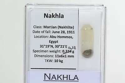Meteorite NAKHLA - Martian Nakhlite - Fell 1911 In Egypt Micro Fragments 0.18 G • £1425.59