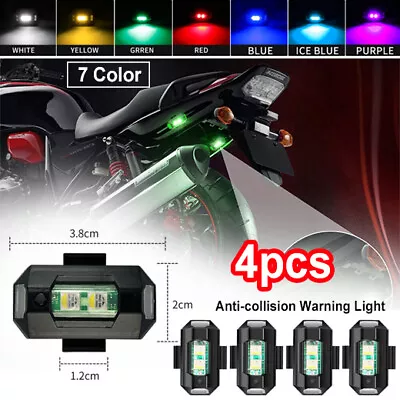 4x 7 Color LED Anti-collision Warning Light Signal Drone Strobe Indicator Lights • £5.49