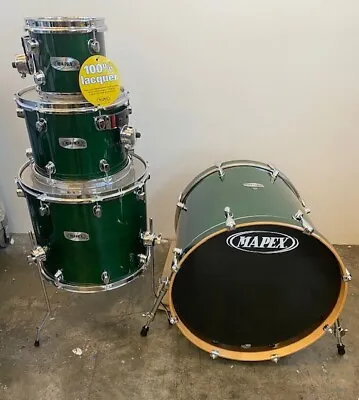 Mapex Pro M Four Piece Drum Set Transparent Emerald Green 22/16/12/8  PM7287U • $700