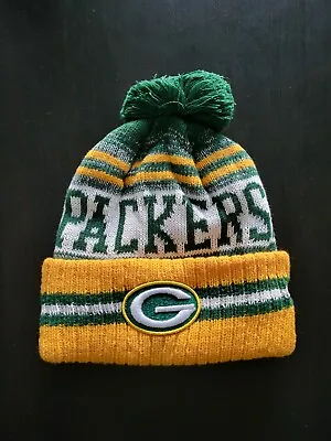 New Era NFL Green Bay Packers Football Logo Warm Knit Beanie Winter Pom Hat Cap • $24.99